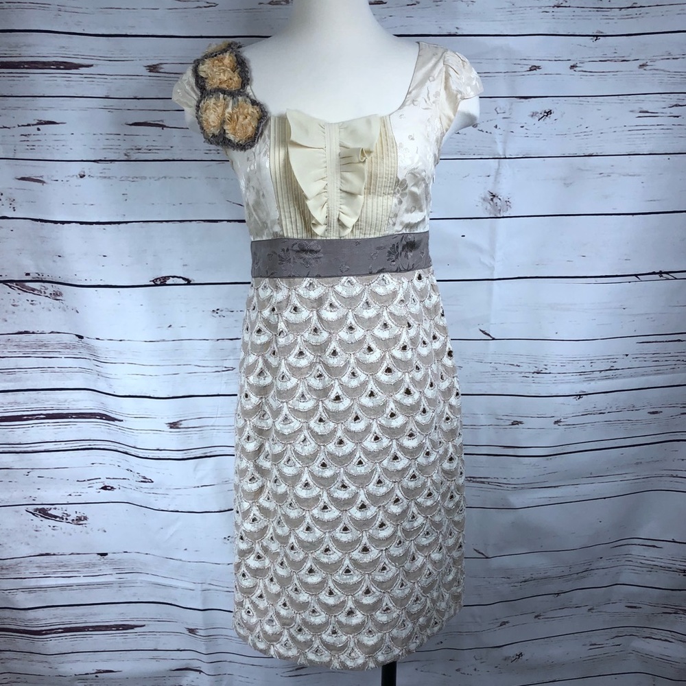Floreat Cream Lace Dress